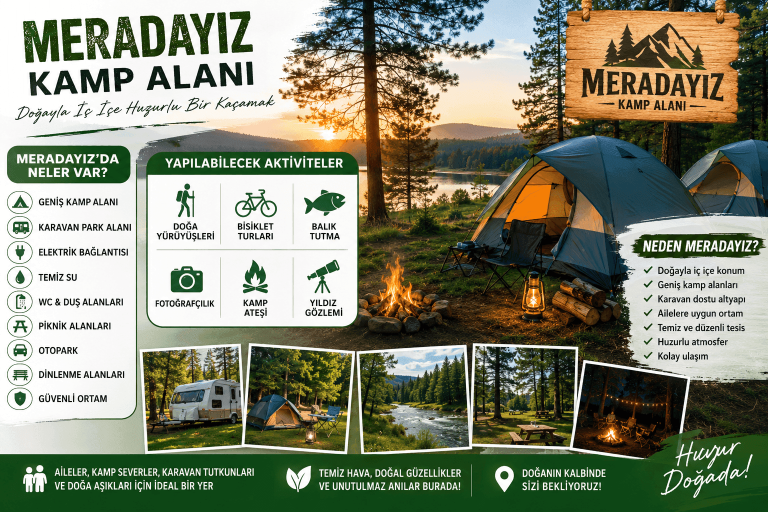 Meradayız | Doğayla İç İçe Kamp, Karavan ve Yaşam Alanı